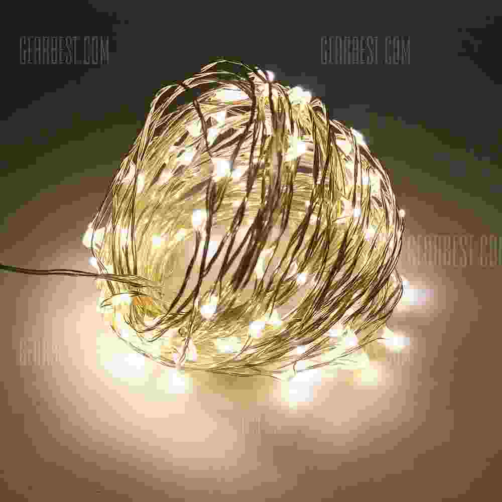 offertehitech-ZDM 10M USB Copper Wire Waterproof LED String Light 100 LEDs for Festival Christmas Party Decoration DC5V - WARM WHITE LIGHT