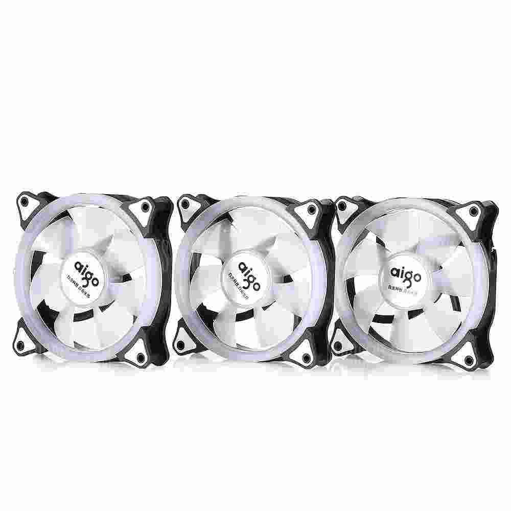 offertehitech-gearbest-Aigo C3 3-pack RGB 120mm Case Cooling Fan with Controller