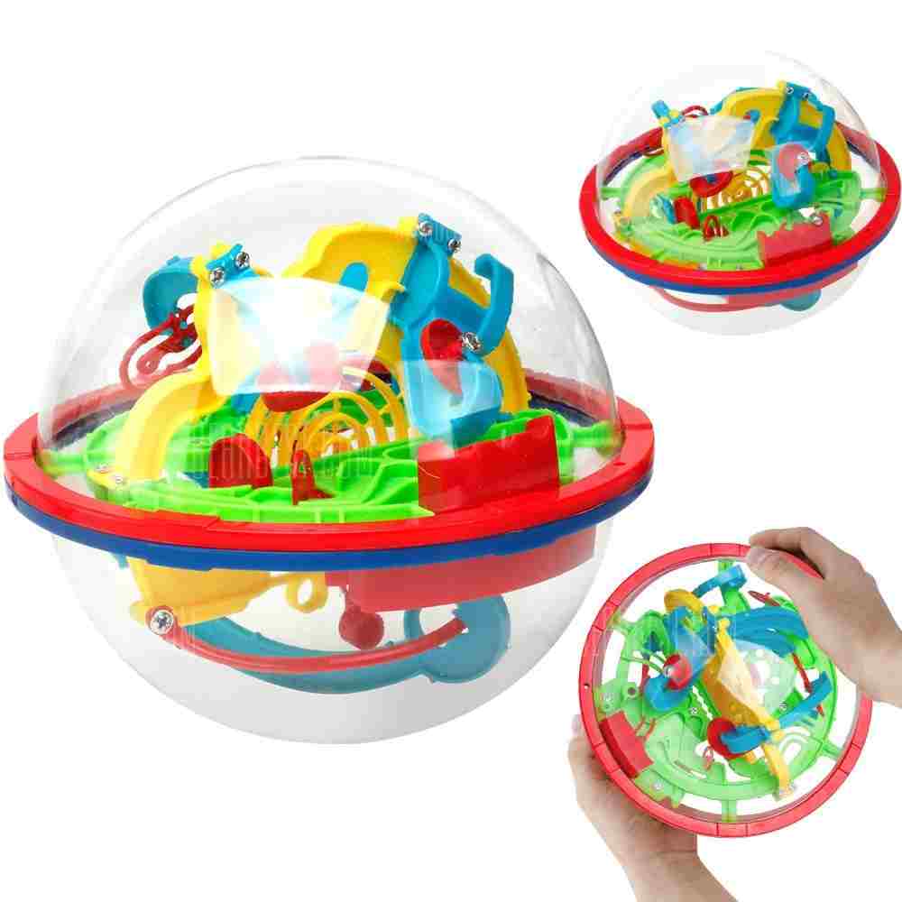 offertehitech-3D Flying Saucer Magic Maze Labyrinth Ball Development Educational Toys for Children - COLORMIX