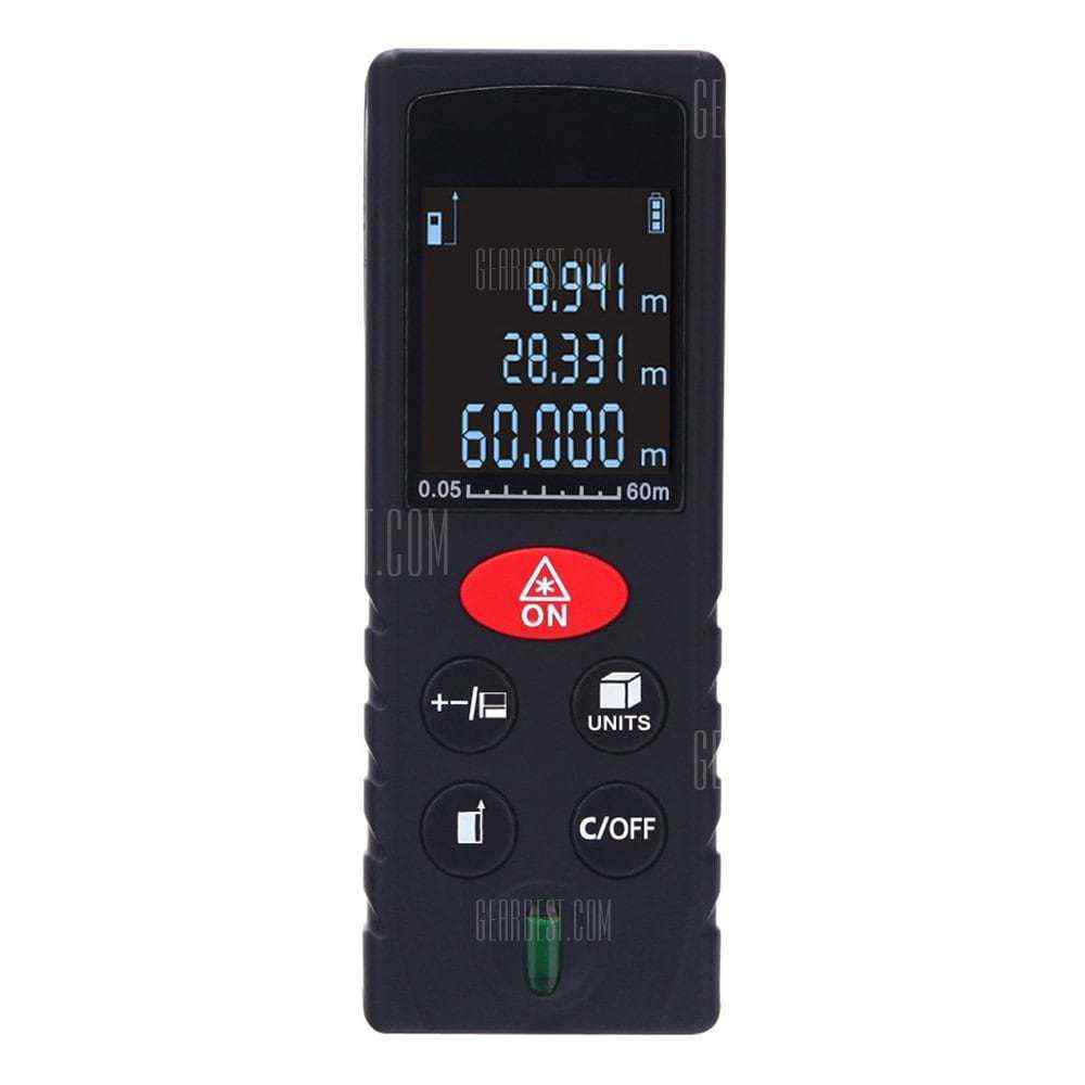 offertehitech-KXL-D60 60m Handheld Range Finder Laser Meter Measuring Devices Tool - 60M BLACK