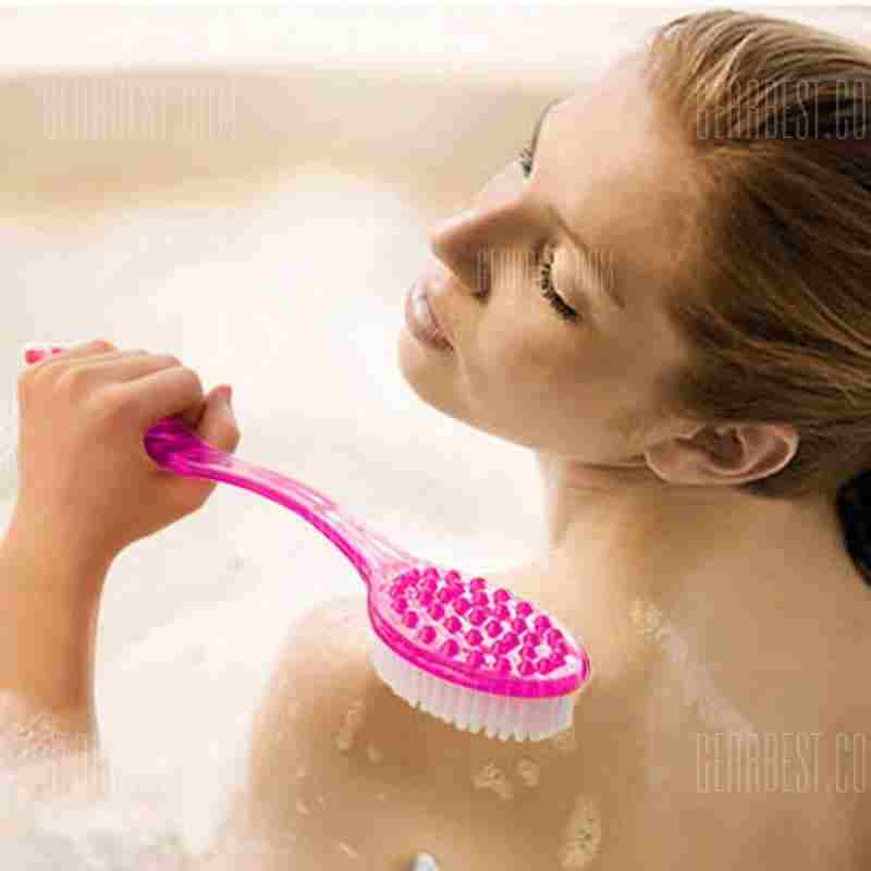 offertehitech-Scrubbing back bath brush furbath brush Shampoo Massage Brush - RED