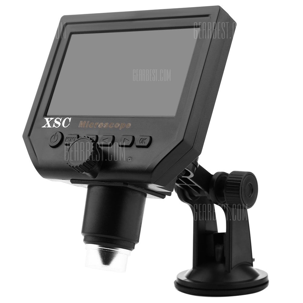 offertehitech-XSC G600 Portable 3.6MP 600x LCD Digital Microscope - EU PLUG BLACK