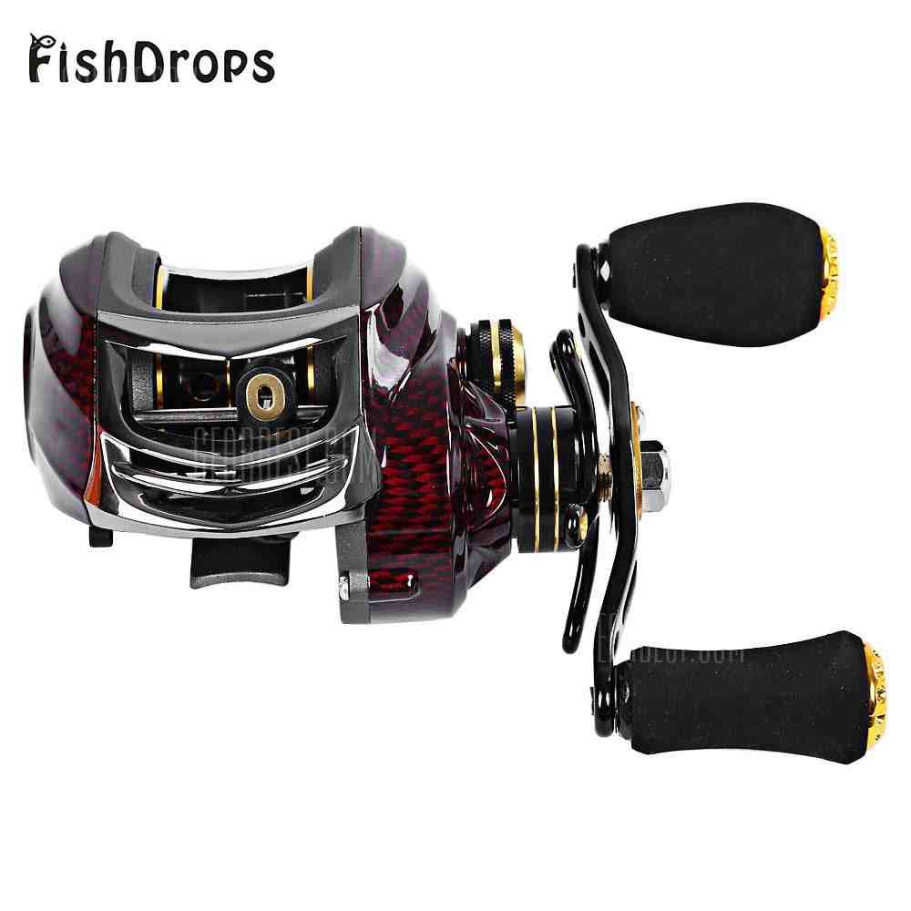 offertehitech-fishdrops BC150 18BB Ocean River Left Right Hand Fishing Bait RIGHT HAND - LEFT HAND DEEP RED