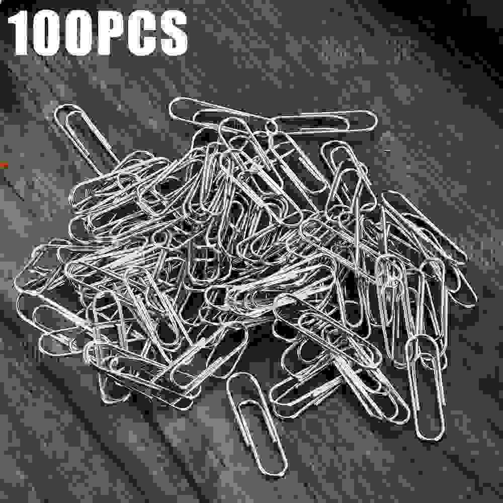 offertehitech-gearbest-100PCS 29mm Electroplated Stainless Steel Bookmark Paperclip