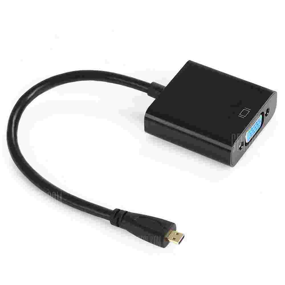 offertehitech-gearbest-1080P Micro HDMI Male to VGA Female Cable Adapter