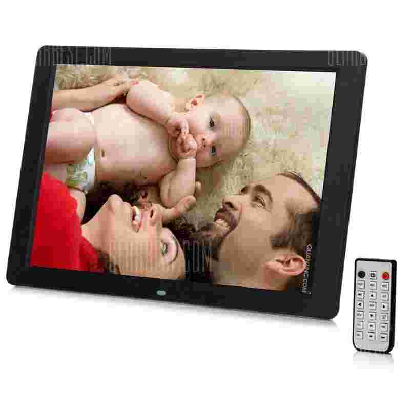 offertehitech-gearbest-12.1 Inch LED Backlight HD 1280 x 800 Digital Photo Frame Electronic Album MP3 MP4 Full Function