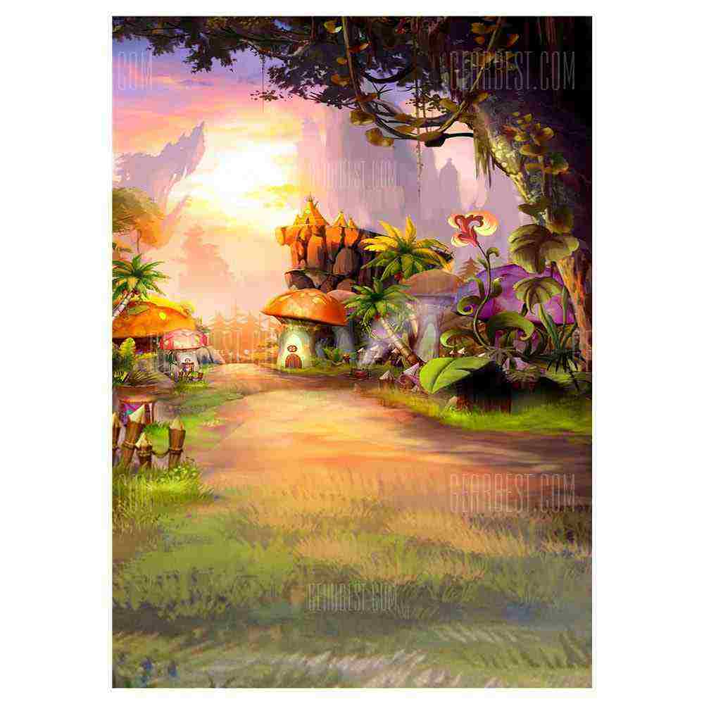 offertehitech-gearbest-Children Photograph Background Cloth Mushroom Castle