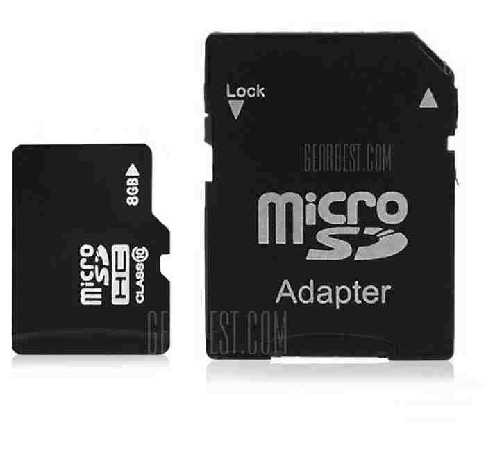 offertehitech-gearbest-Class 10 8GB Micro SDHC Memory Card / Micro SD Adapter