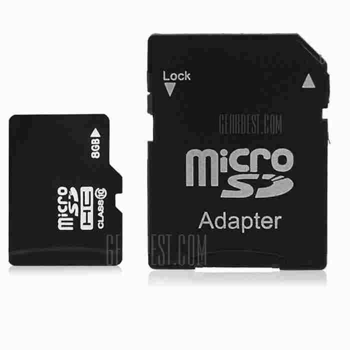 offertehitech-gearbest-Class 10 8GB Micro SDHC Memory Card / Micro SD Adapter