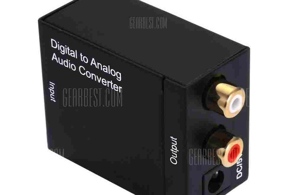 offertehitech-gearbest-DA Digital to R / L Analog Audio Converter Switcher