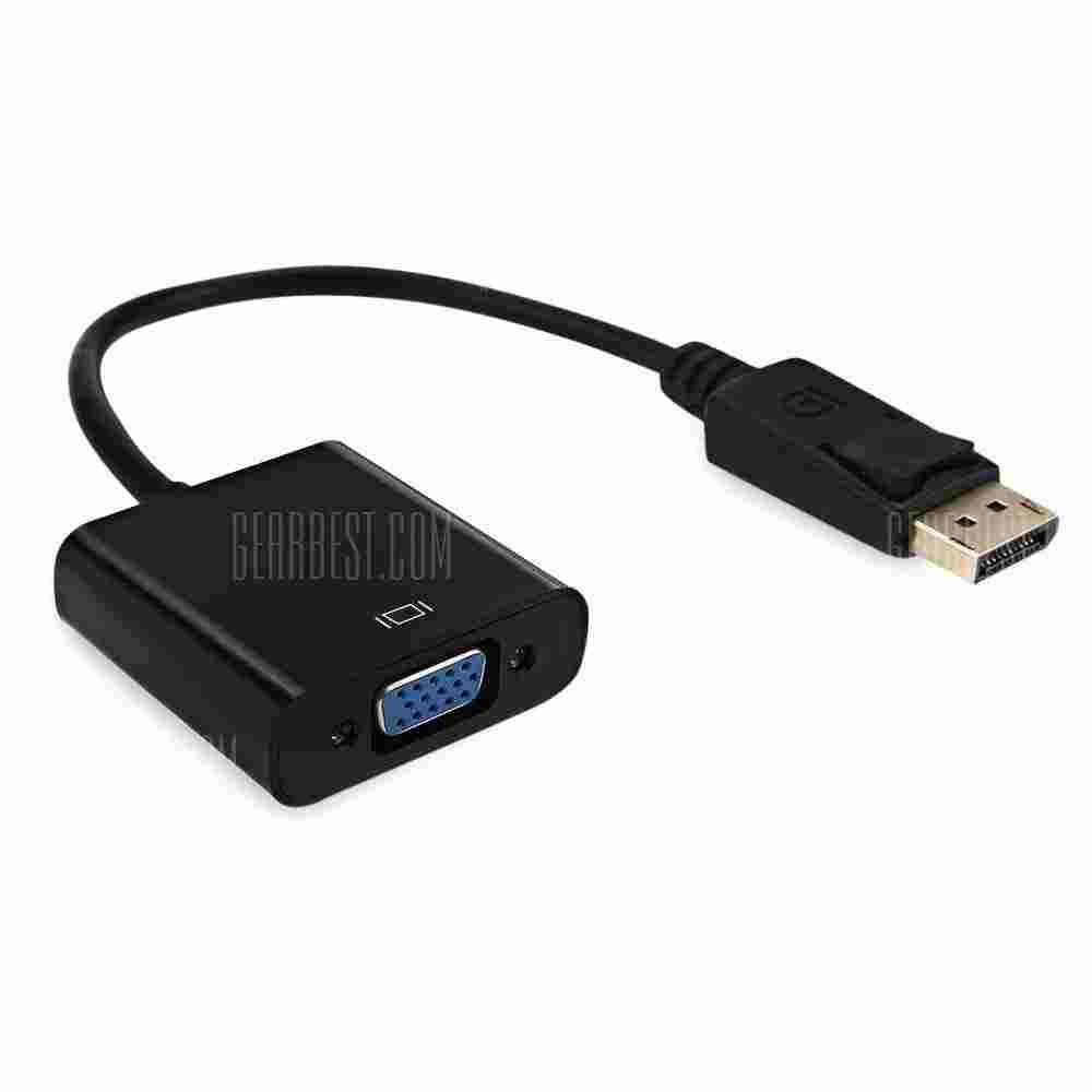 offertehitech-gearbest-DisplayPort Male to VGA Female Cable Adapter Support 1080P