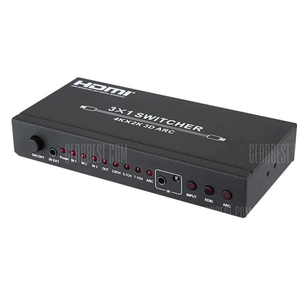 offertehitech-gearbest-HDS - 931V 1 to 3 4K 1080P 3D HDMI 1.4 Switcher