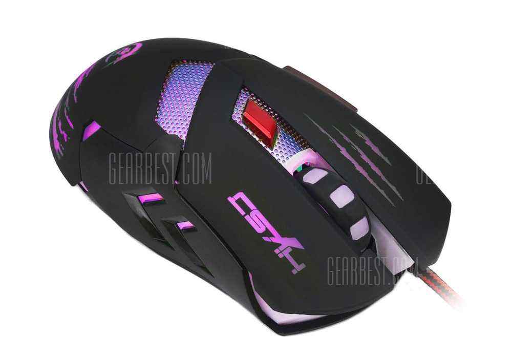 offertehitech-gearbest-HXSJ H400 Wired LED Game Mouse with Six Buttons