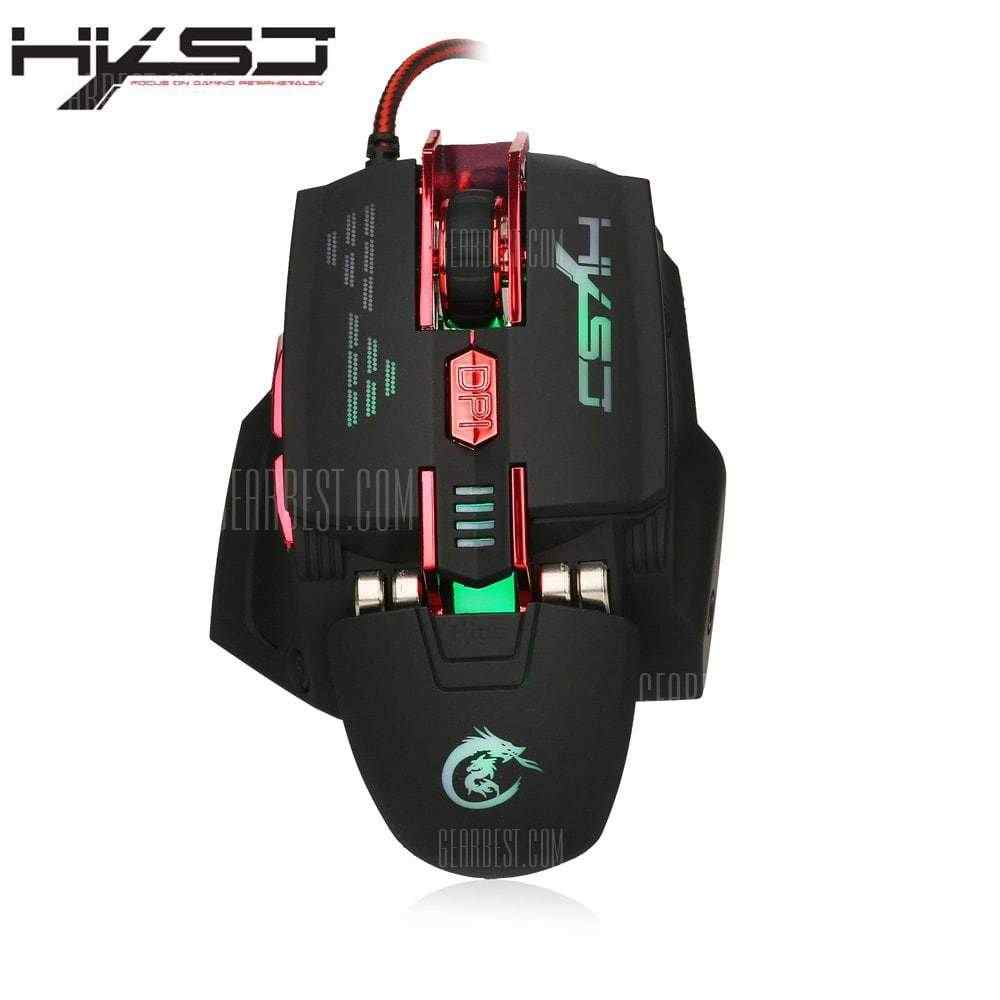 offertehitech-gearbest-HXSJ X200 USB Wired Programmable Macro Gaming Mouse