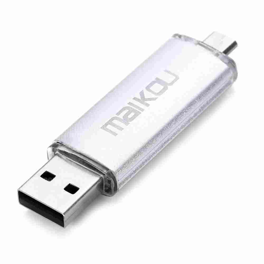 offertehitech-gearbest-Maikou MK-760 2 in 1 64GB OTG USB 2.0 Flash Drive