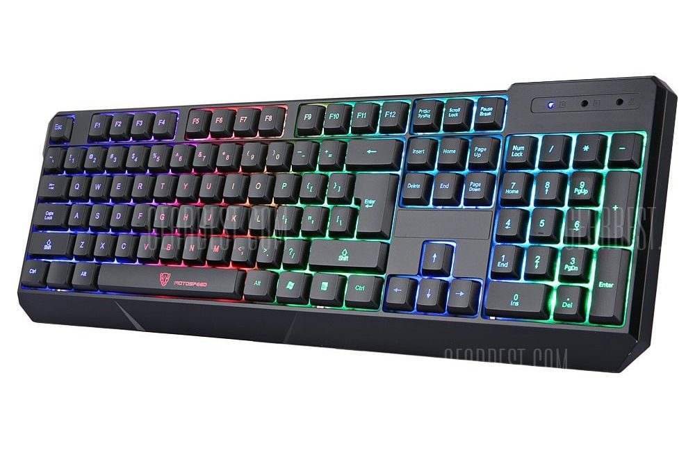 offertehitech-gearbest-MotoSpeed K70L USB Wired Gaming Keyboard 7 Color Backlit Support Windows XP 2000 Vista Mac