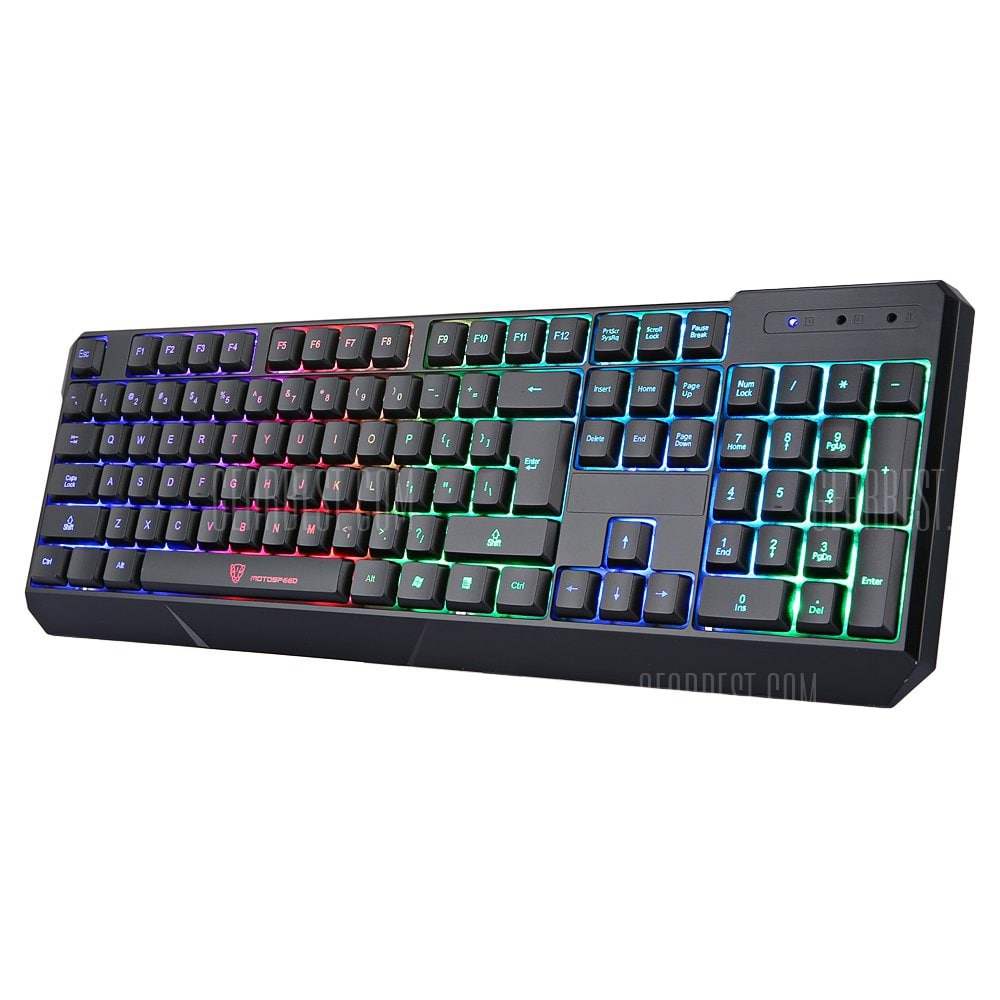 offertehitech-gearbest-MotoSpeed K70L USB Wired Gaming Keyboard 7 Color Backlit Support Windows XP 2000 Vista Mac