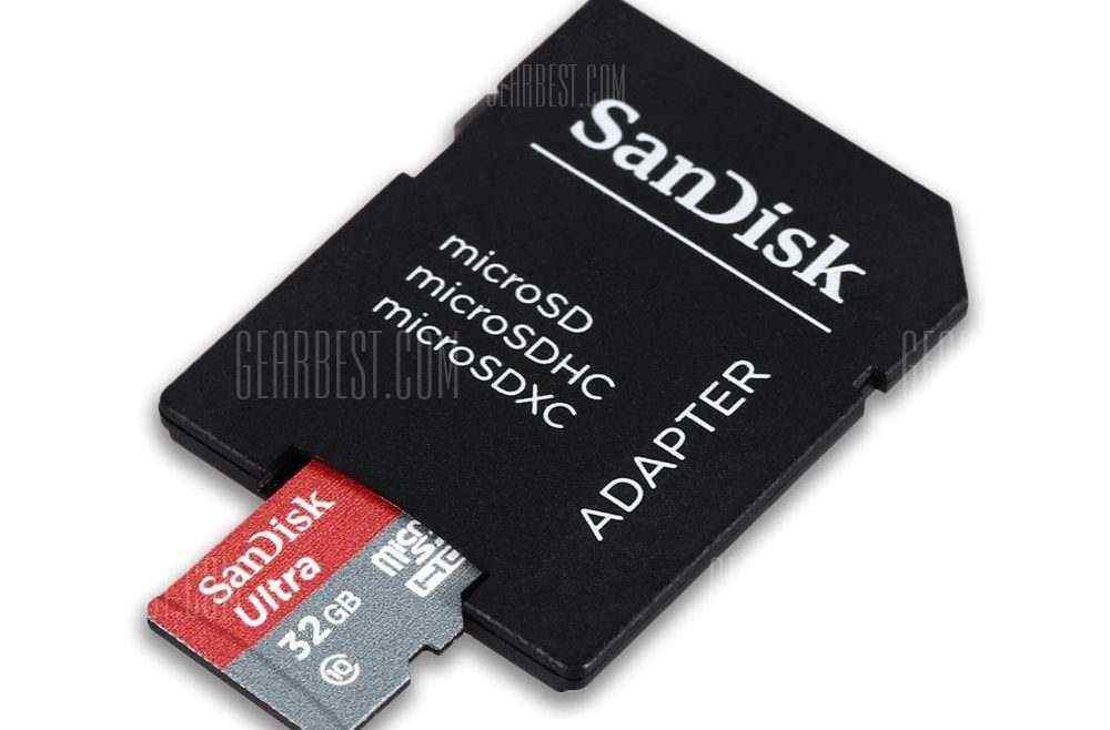 offertehitech-gearbest-SanDisk 32GB Micro SD Card with Card Adapter Set