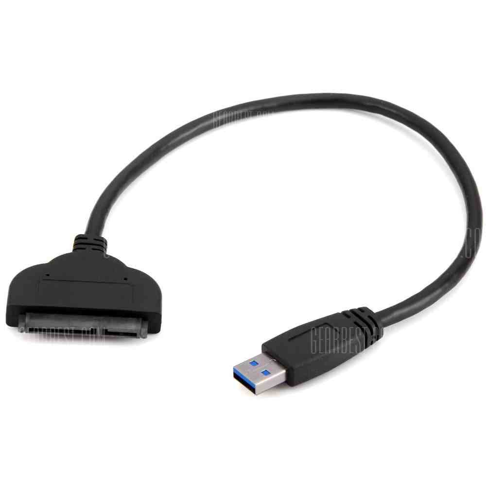 offertehitech-gearbest-Super Speed 5Gbps USB 3.0 to SATA 22Pin 2.5 inch Hard Disk Driver SSD Adapter Cable