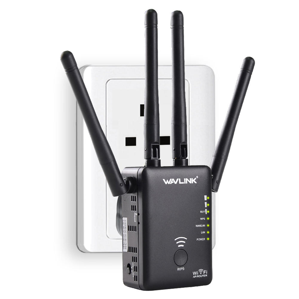 offertehitech-Wavlink AC1200 1200Mbps Doppio Banda 4x3dBi Antenne esterne Wireless WIFI Repeater Segnale Booster