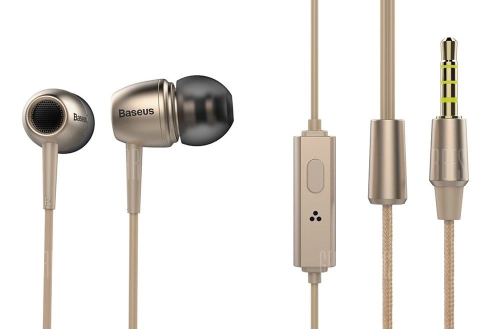 offertehitech-gearbest-Baseus EL - 02 In-ear 3.5MM Stereo Earphones