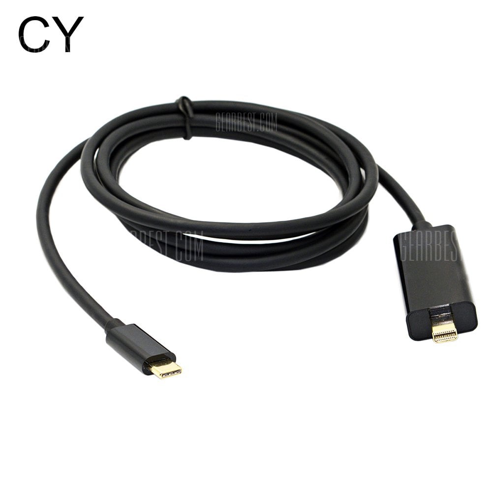 offertehitech-gearbest-CY UC - 018 - BK USB Type-C to Mini DisplayPort DP 4K Cable