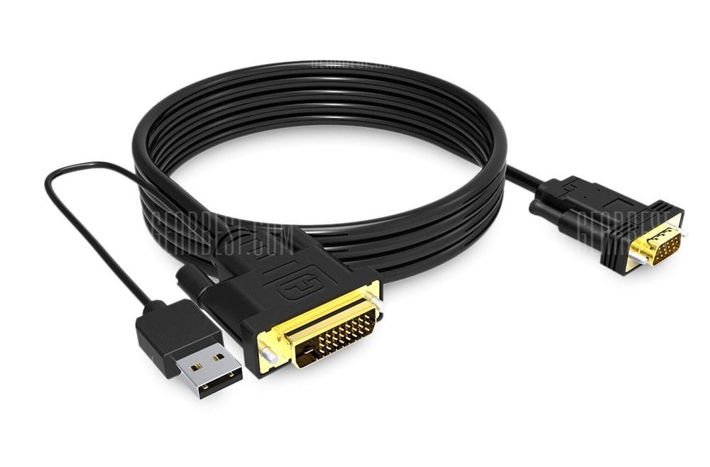 offertehitech-gearbest-CableDeconn E0404 DVI-D to VGA Adapter Support 1080P