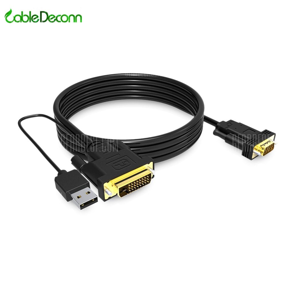 offertehitech-gearbest-CableDeconn E0404 DVI-D to VGA Adapter Support 1080P