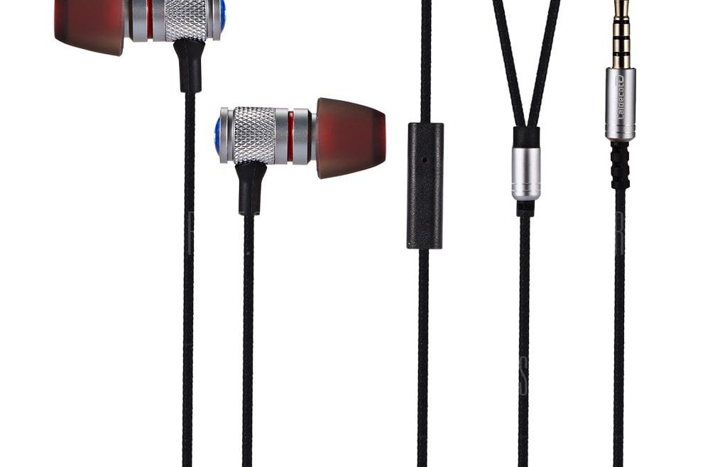 offertehitech-gearbest-KDK - 302 Metal In-ear Stereo Earphones with Mic