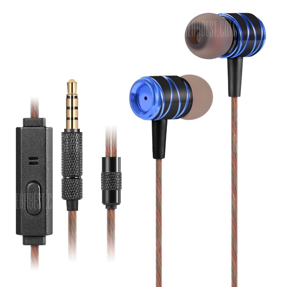 offertehitech-gearbest-POFAN P18 Metal Music Earphones 3.5mm Jack Earbuds