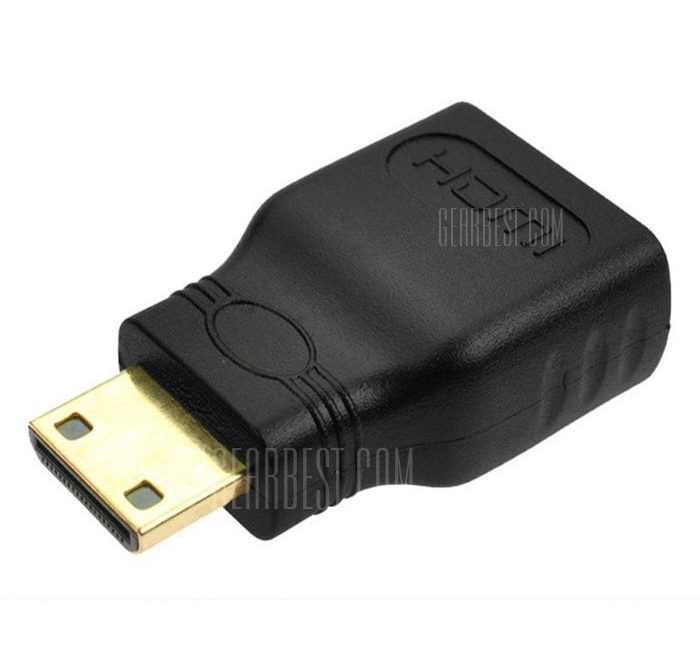 offertehitech-gearbest-Super Port Mini HDMI Male to HDMI Female Adapter Connecter