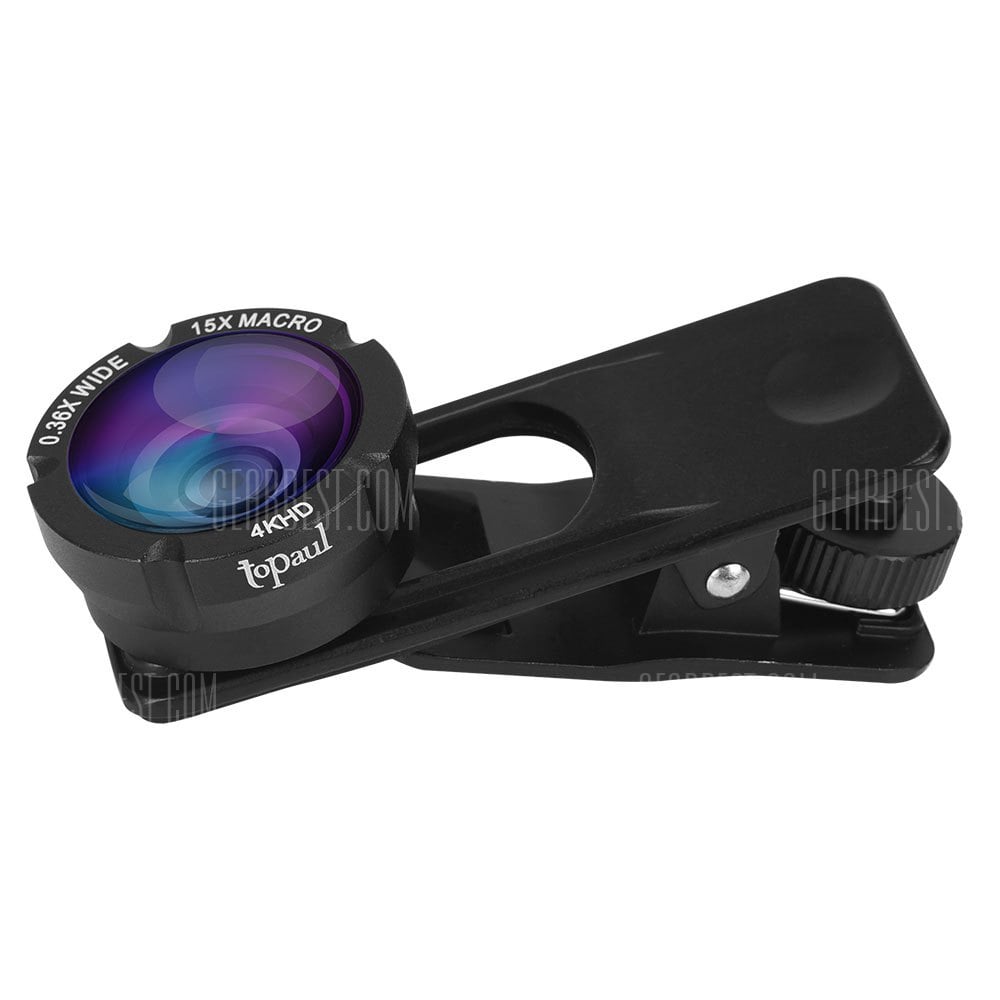 offertehitech-gearbest-Topaul MPL002 0.36X Super Wide Angle 15X Macro Phone Lens