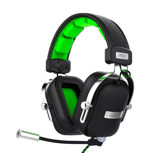 offertehitech-AJAZZ AX300 Foldable USB Wired Gaming Headphones with Mic - Green