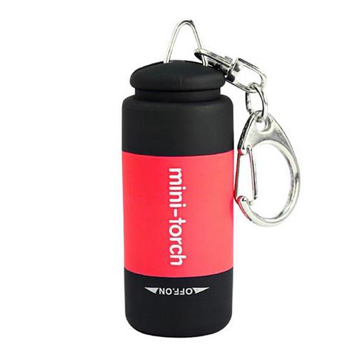 offertehitech-Mini Highlight Flashlight Pocket Torch USB Charging For Outdoor Travel 25LM - Red