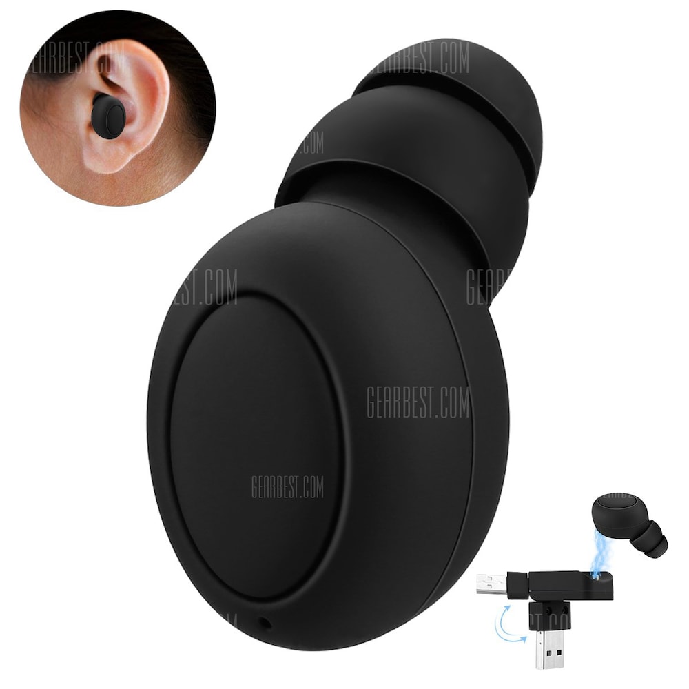 offertehitech-gearbest-HB-18 Magnetic USB Charger Wireless Earphone Sweat Resistance Hands-free Call BLACKSample