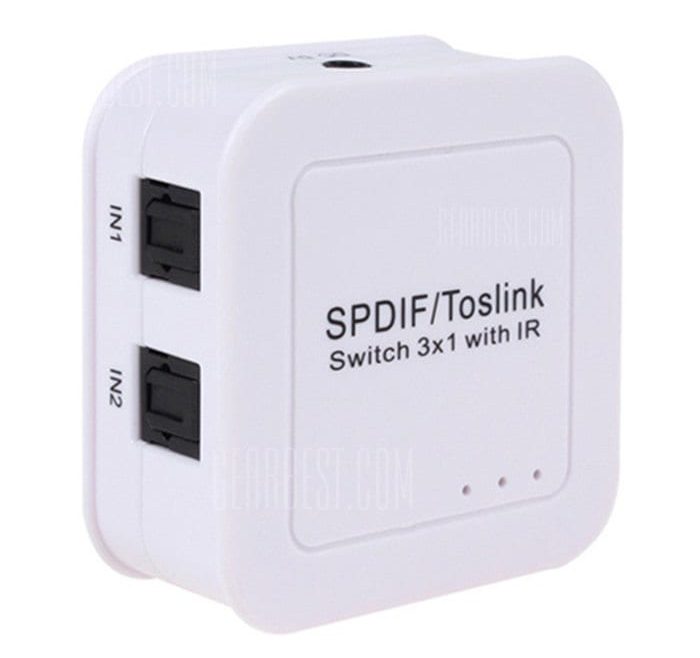 offertehitech-gearbest-SPDIF / Toslink Optical Audio 3 x 1 Switcher UK PLUG