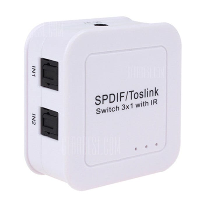 offertehitech-gearbest-SPDIF / Toslink Optical Audio 3 x 1 Switcher UK PLUG