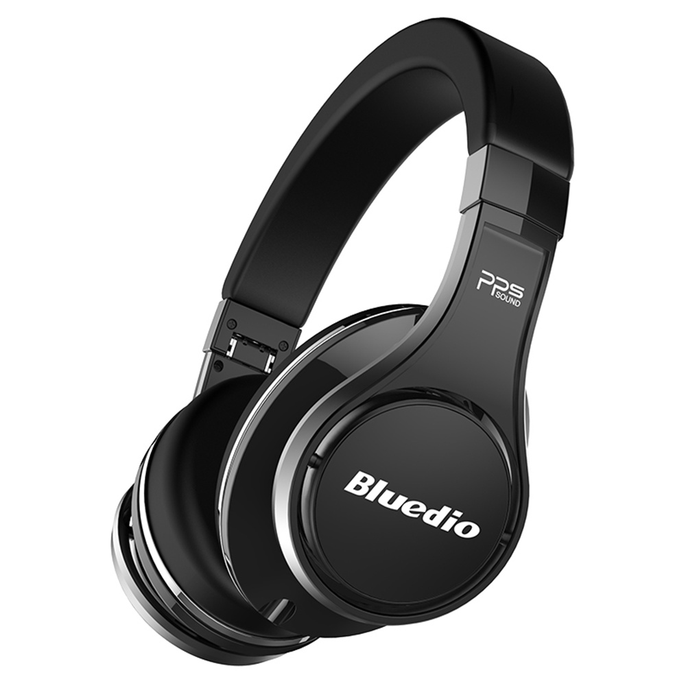 offertehitech-Bluedio UFO Bluetooth Headphones with Mic 3D Bass 8 Drivers HiFi - Black