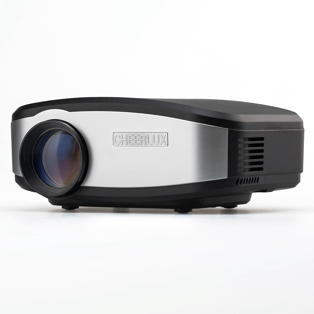 offertehitech-Cheerlux C6 1200 Lumens LCD Projector 720P Support HDMI/USB/VGA(PC)/Composite AV/Headphone/TV - Black