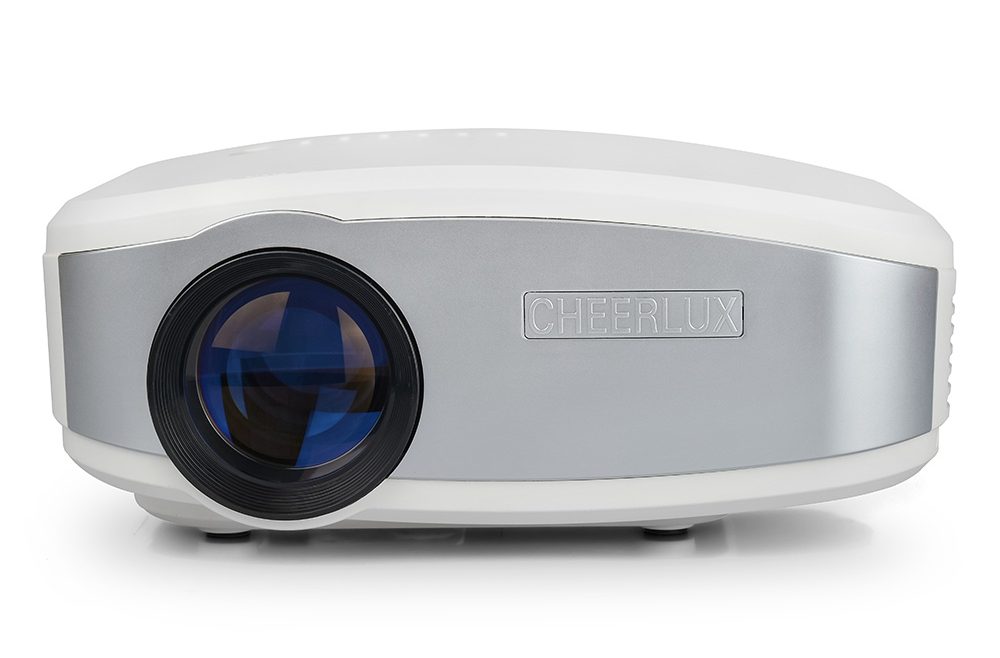 offertehitech-Cheerlux C6 1200 Lumens LCD Projector 720P Support HDMI/USB/VGA(PC)/Composite AV/Headphone/TV - White