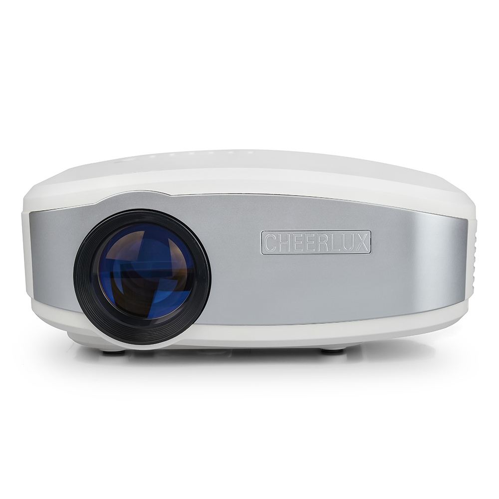 offertehitech-Cheerlux C6 1200 Lumens LCD Projector 720P Support HDMI/USB/VGA(PC)/Composite AV/Headphone/TV - White