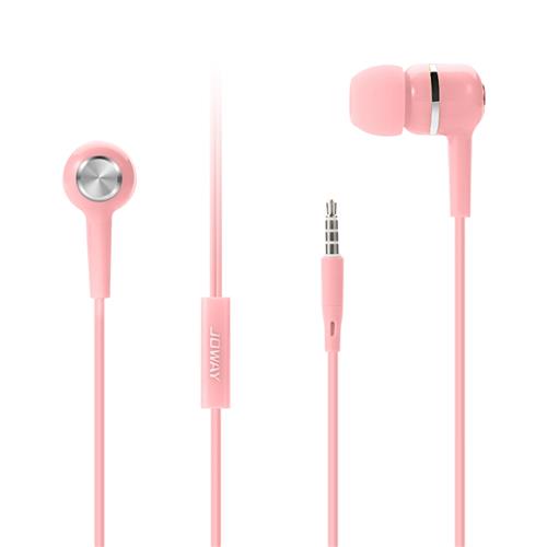 offertehitech-Joway HP30 Stereo In-ear Earphone with Mic Bass 3.5mm Jack - Pink