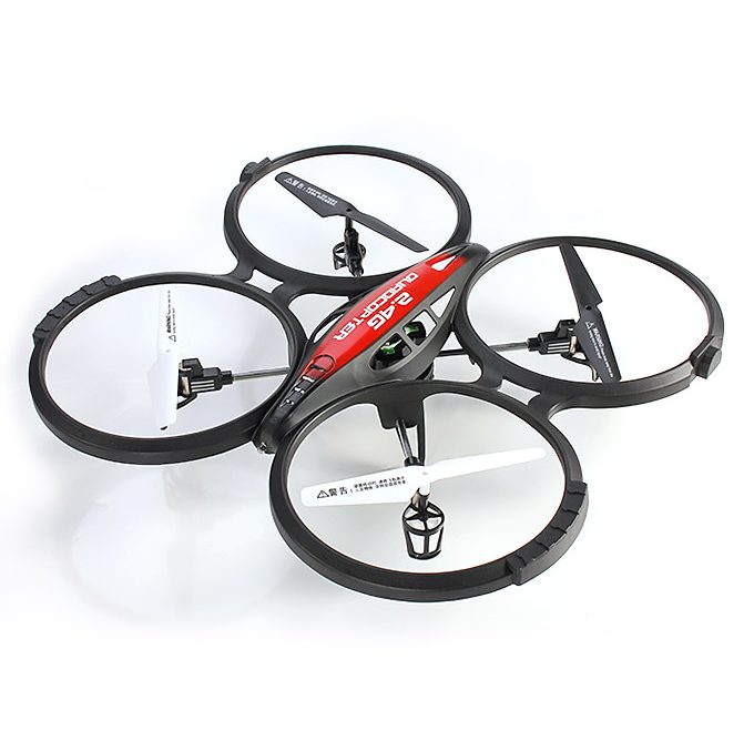 offertehitech-L6036 4-CH 2.4GHz Remote Control RC Quadcopter UFO Support 0.3MP Camera (optional) Gyro LED Light RTF