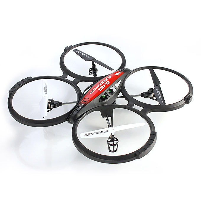 offertehitech-L6036 4-CH 2.4GHz Remote Control RC Quadcopter UFO Support 0.3MP Camera (optional) Gyro LED Light RTF