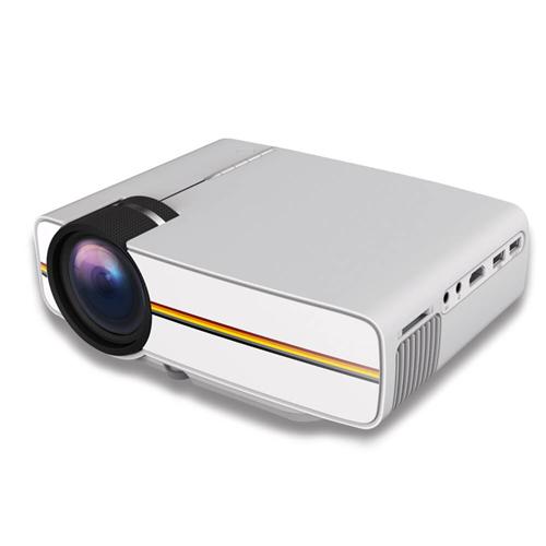 offertehitech-YG-400 Mini LED Projector 1000 Lumens 800*480 Pixel Home Theater PC Support 1080P USB HDMI AV CVBS - White