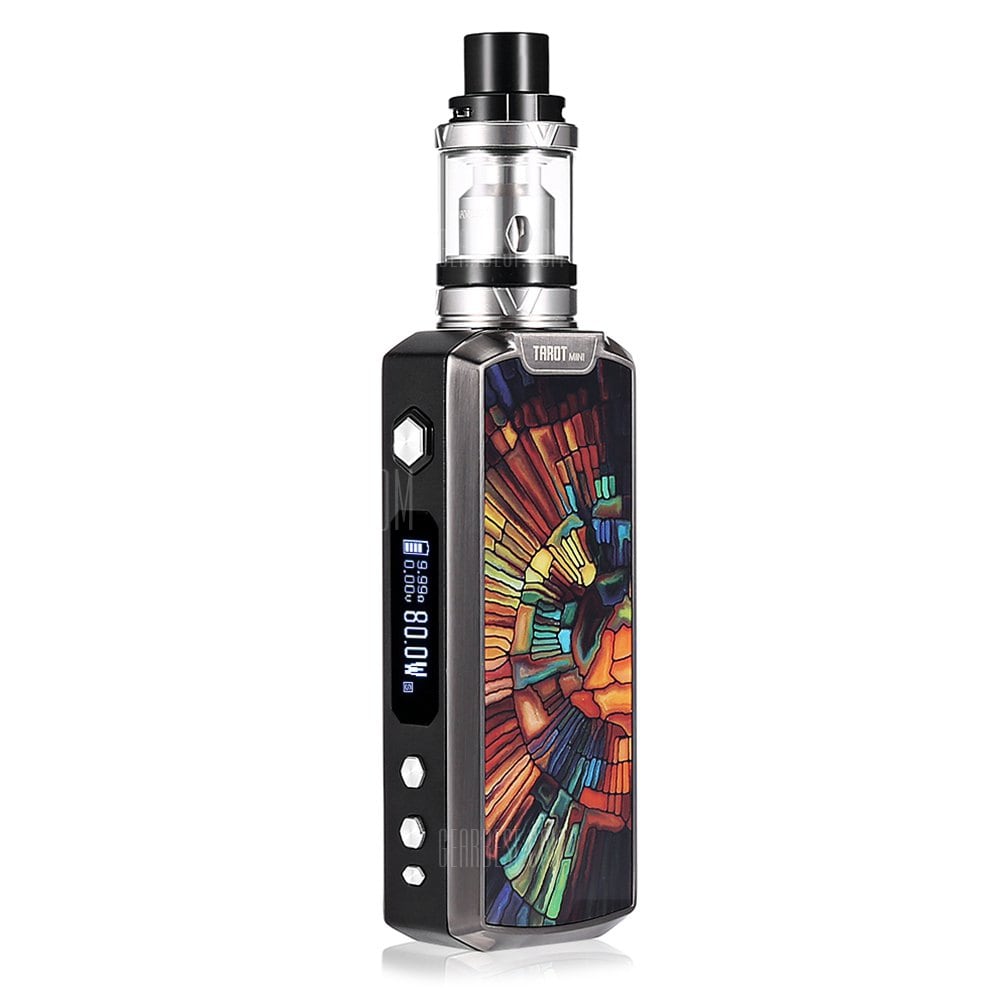 offertehitech-gearbest-Original Vaporesso Tarot Mini 80W TC Box Mod Kit with 100 - 315C / 200 - 600F / 2ml / 0.4 ohm / 0.5 ohm Clearomizer for E Cigarette