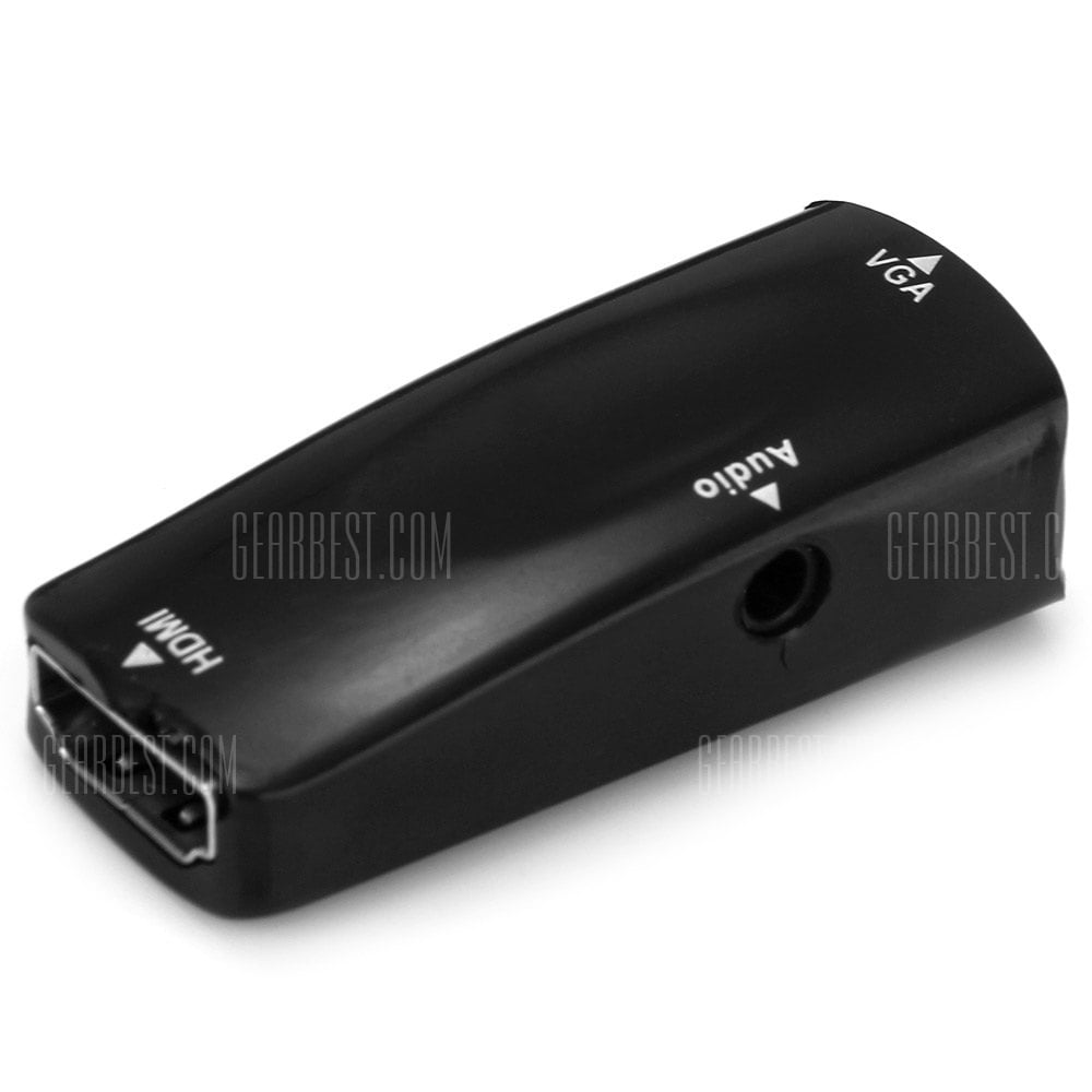 offertehitech-gearbest-HDV105 High Definition HDMI Female to VGA Female Video Adapter Converter with Audio Line