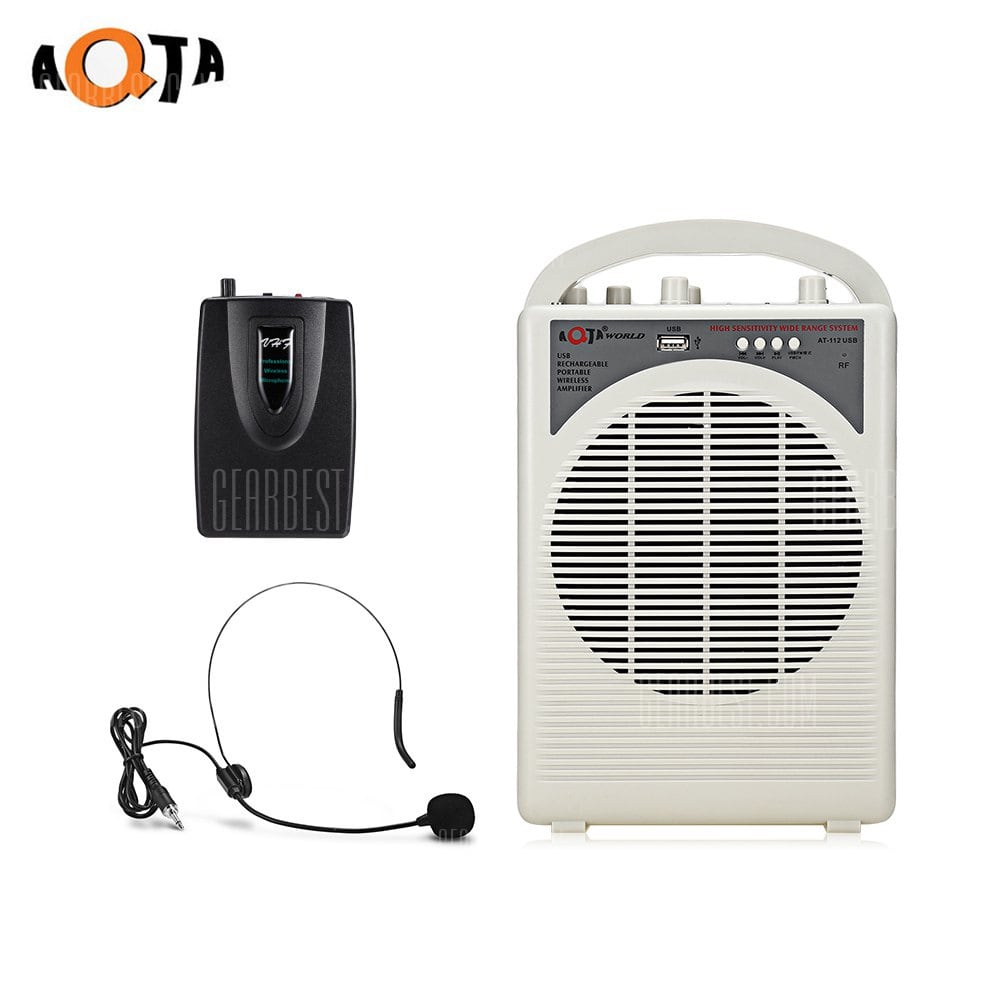 offertehitech-gearbest-AQTA ATA - 112USB Portable Voice Amplifier with Wireless Mic