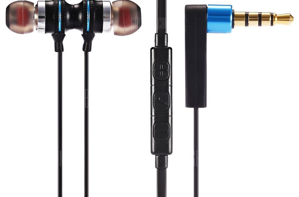 offertehitech-gearbest-KDK - 205 In-ear Metal Magnetic Stereo Earphones with Mic