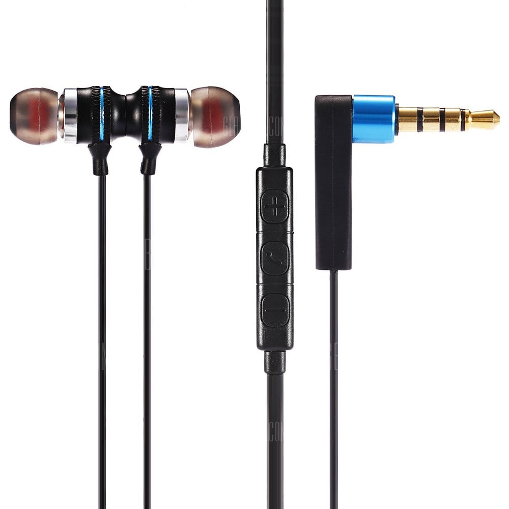 offertehitech-gearbest-KDK - 205 In-ear Metal Magnetic Stereo Earphones with Mic
